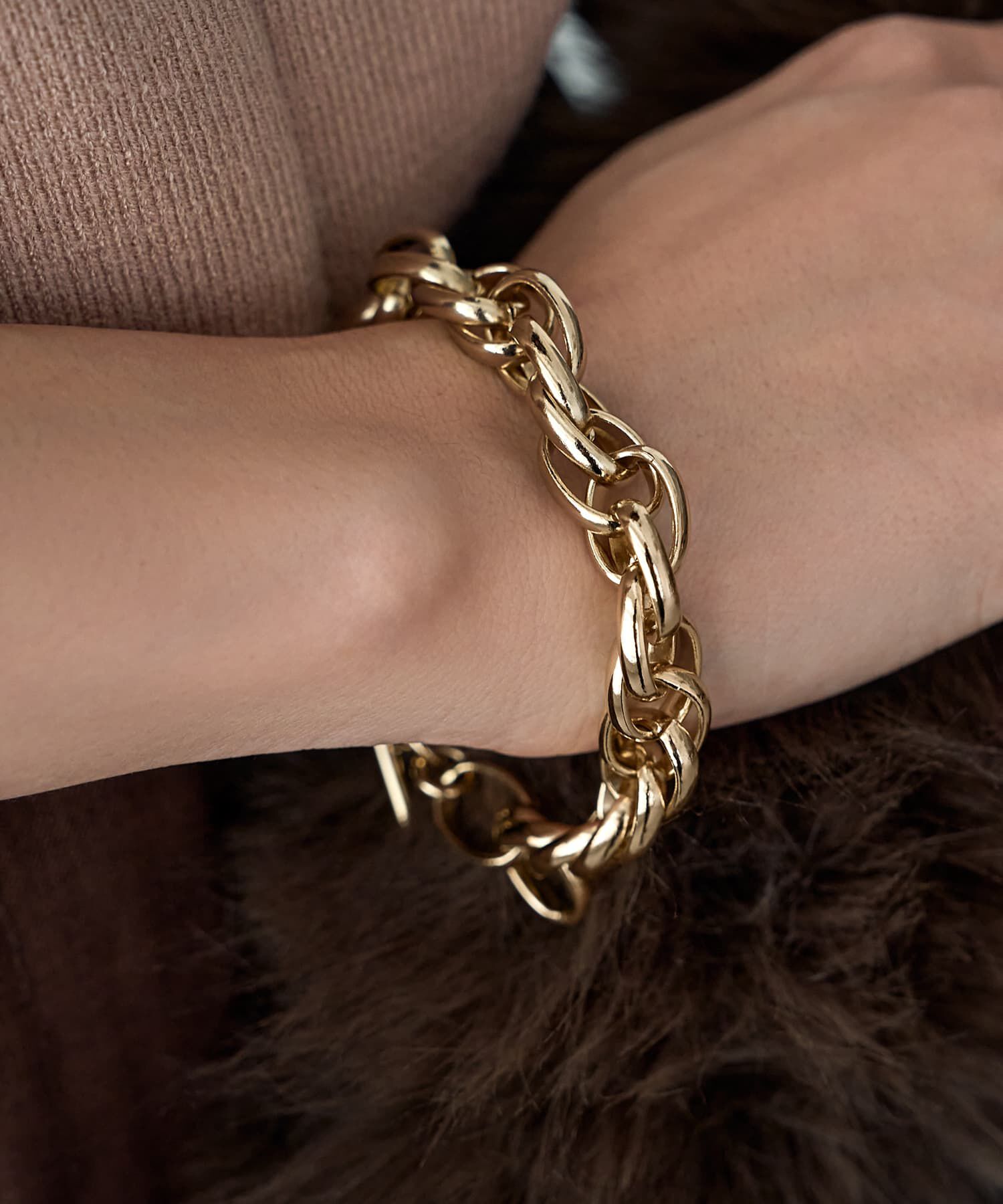 STYLE DELI「間隔詰めチェーンブレスレット」|ブレスレット・バングル|ゴールド