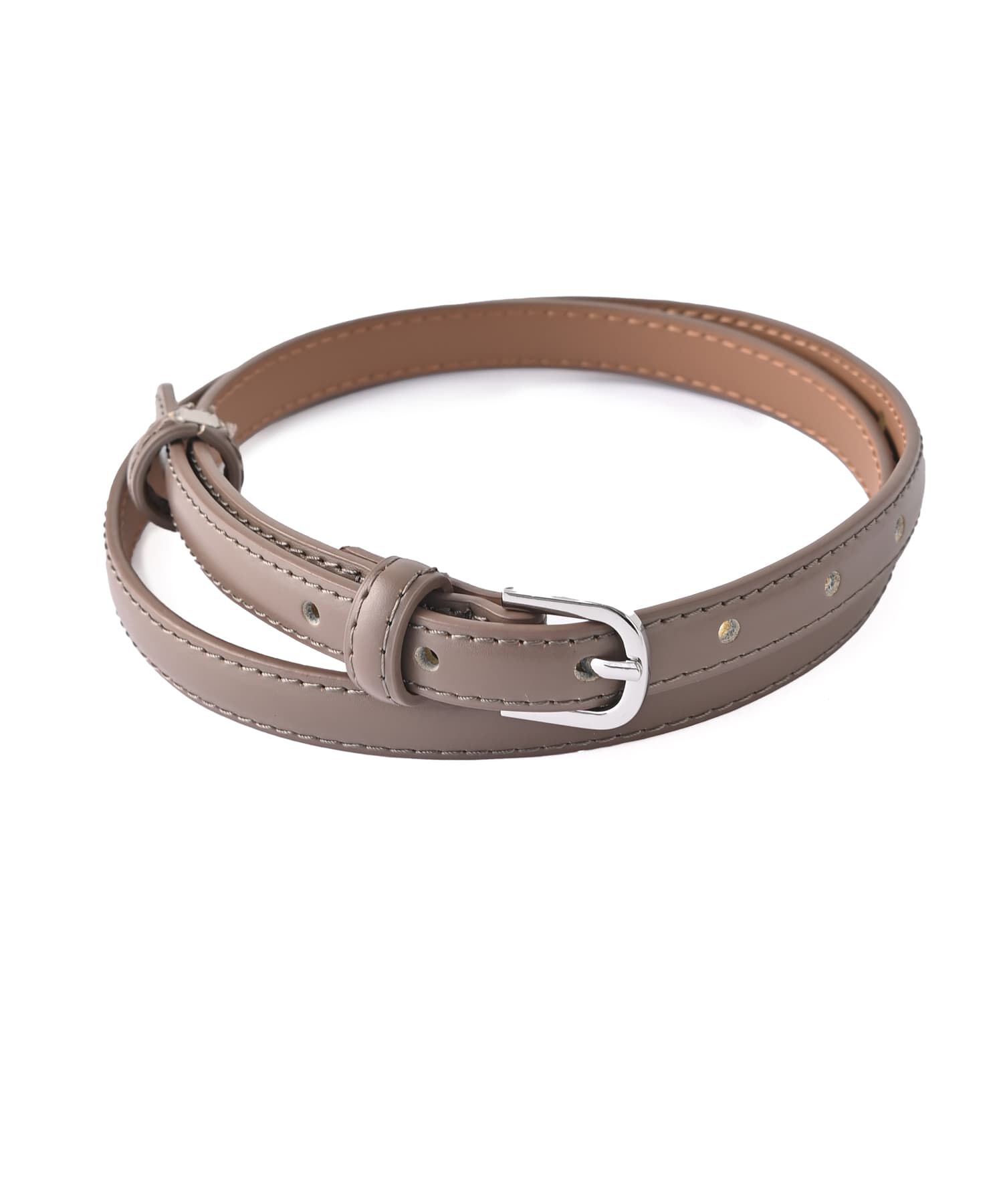 STYLE DELI「【DELI by】リアルレザースリムベルト」|ベルト|トープ