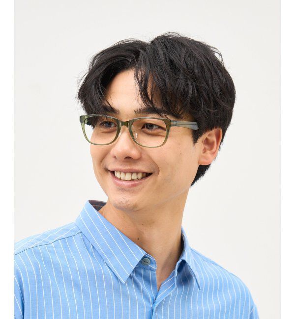  「M_SMART_REGULAR_L レンズ交換券付」|メガネ|薄オリーブ1