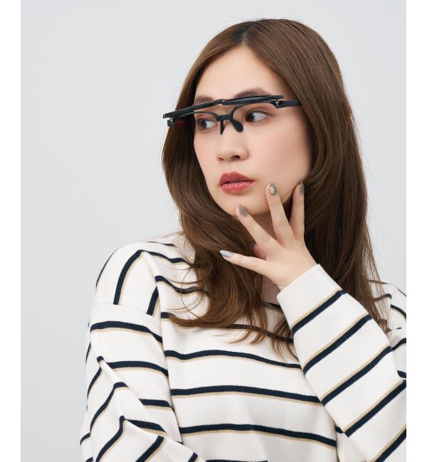  「新構造・跳ね上げ式 メガネ | FLIP UP フリップアップ | 軽量 伊達メガネ 度付き 度なし レンズ交換券付」|メガネ|ブラック系その他1