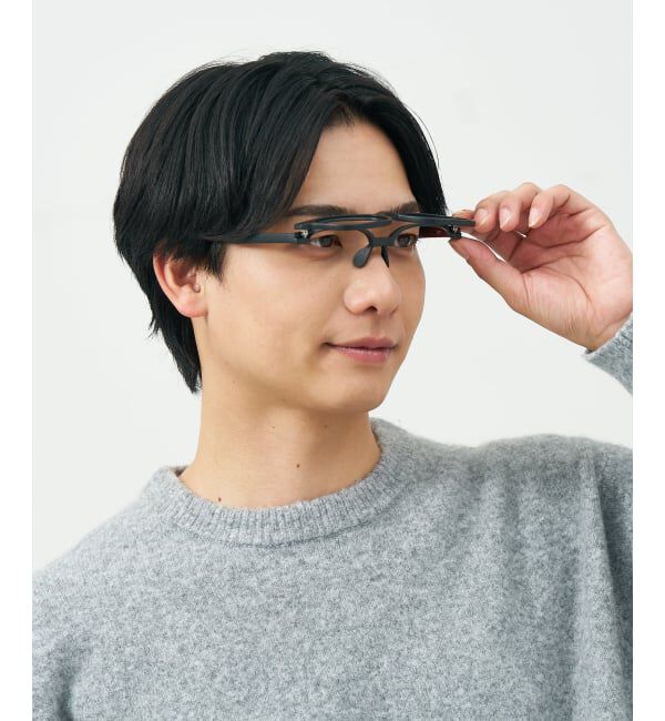  「新構造・跳ね上げ式 メガネ | FLIP UP フリップアップ | 軽量 伊達メガネ 度付き 度なし レンズ交換券付」|メガネ|