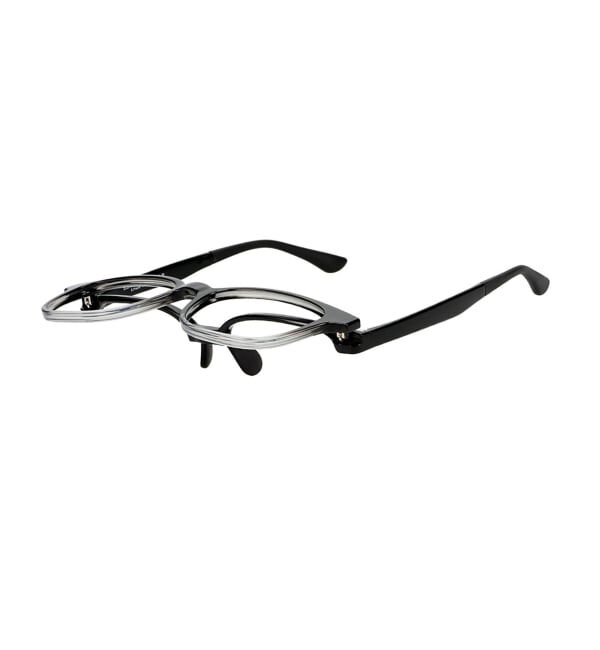  「新構造・跳ね上げ式 メガネ | FLIP UP フリップアップ | 軽量 伊達メガネ 度付き 度なし レンズ交換券付」|メガネ|