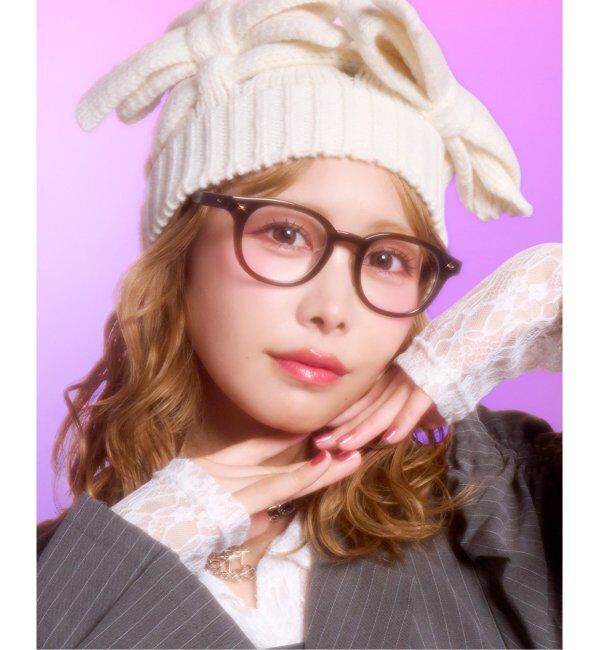  「Zoff｜FRUITS ZIPPER [仲川瑠夏(なかがわ るな)ﾓﾃﾞﾙ] メガネ | フルーツジッパー 眼鏡 レンズ交換券付」|メガネ|オリーブ