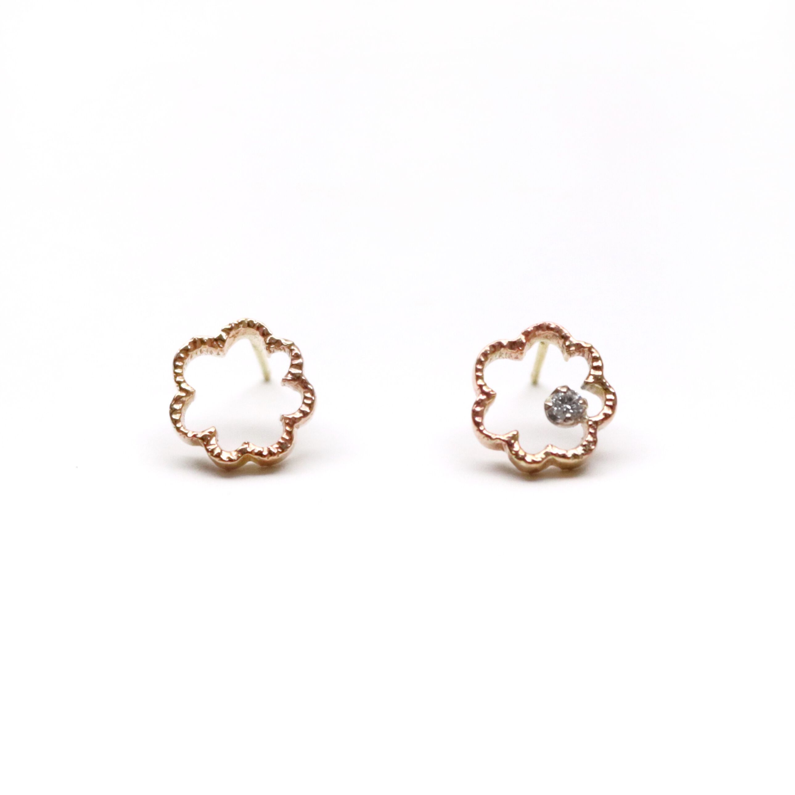 KAORU「ミモザ ダイヤモンドピアス／K10 ピンクゴールド」|ピアス|K10