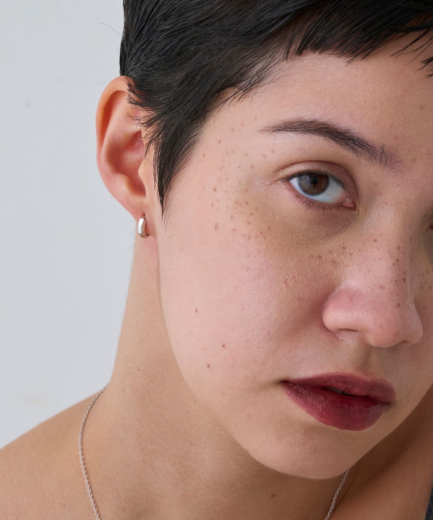 JUPITER「【SV・片耳】ミニマルフープピアス/ニッケルフリー/金属アレルギー対応　シルバー」|ピアス|