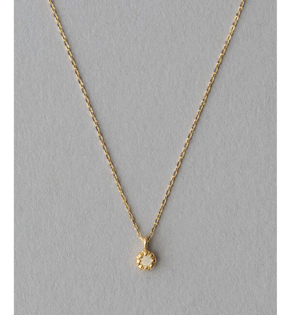 ete「K18YG フルール ネックレス（誕生石 1・2・3・6・8・10・11・12月）」|ネックレス|D