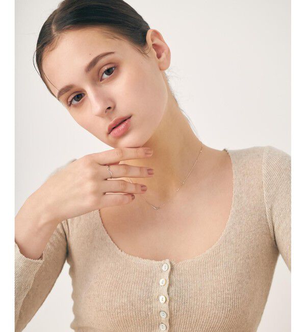 ete「[レイヤード] K10WG ウィッシュボーンリング」|リング|