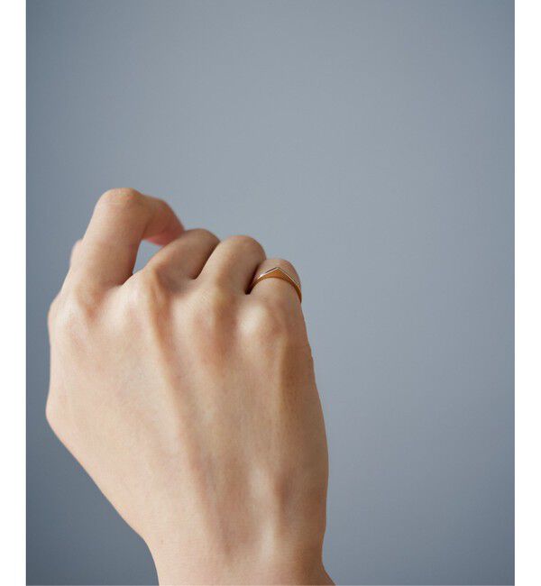 Jouete「K10YG ピンキーリング テクスチャ」|リング|