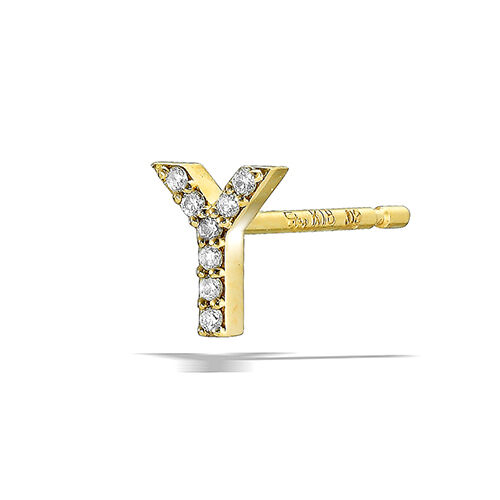 STAR JEWELRY「TINY STUDS INITIAL (Y)」|ピアス|