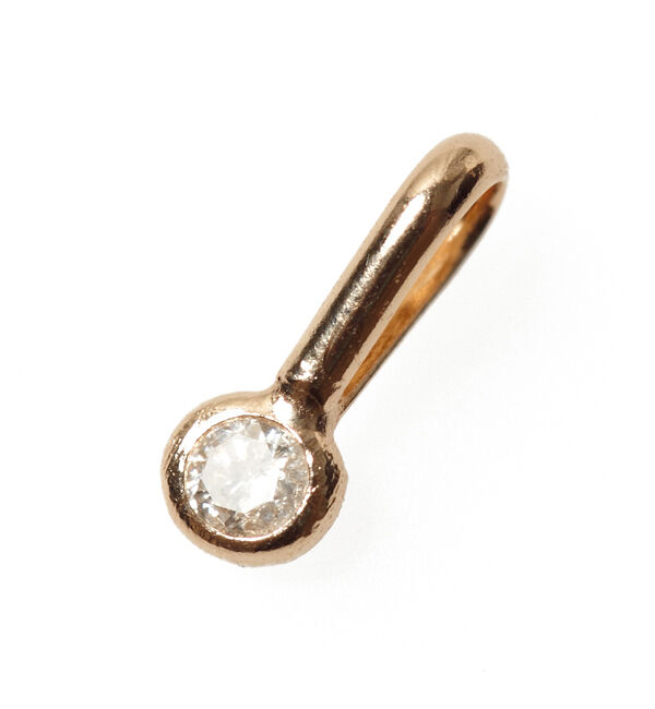  「K10 誕生石チャーム 【4月 ダイヤモンド】」|ネックレス|4月 ダイヤモンド