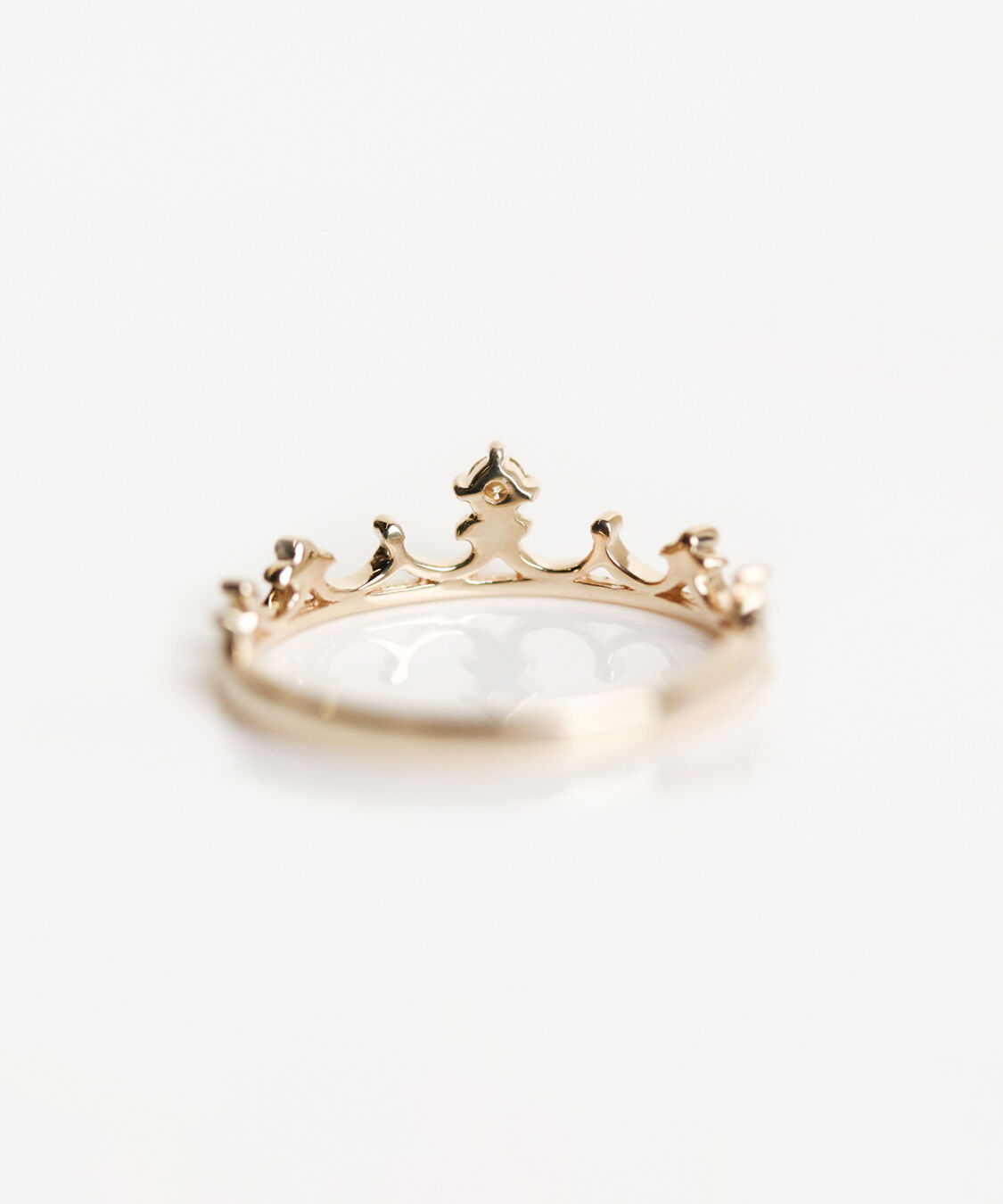  「ダイヤモンド クラウン リング | K10YG」|リング|