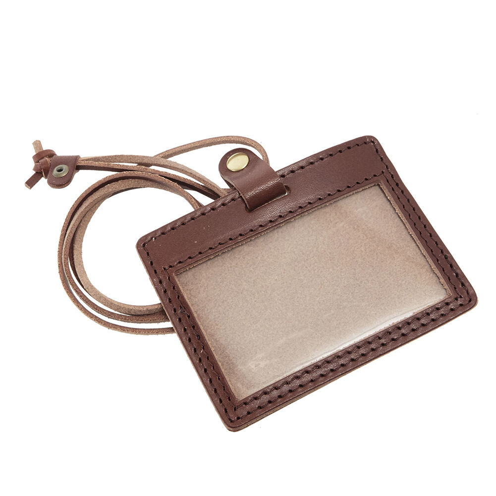 BACKYARD FAMILY「カードホルダー ネックストラップ 横 通販 おしゃれ ブランド 栃木レザー idカードケース 革」|名刺入れ・カードケース|ブラウン1