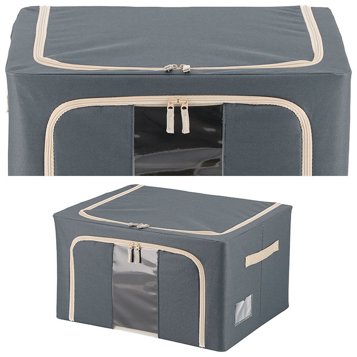 BACKYARD FAMILY「窓付 積み重ね 収納ボックス 55L 衣類収納 通販 衣装ケース 窓付き 折りたたみ式 折り畳み式」|その他|