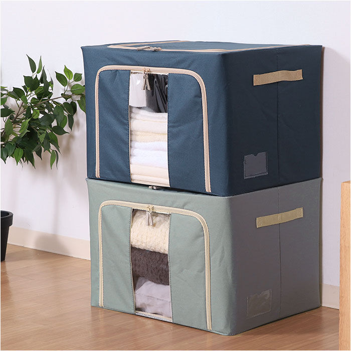 BACKYARD FAMILY「窓付 積み重ね 収納ボックス 72L 衣類収納 通販 衣装ケース 窓付き 折りたたみ式 折り畳み式」|その他|