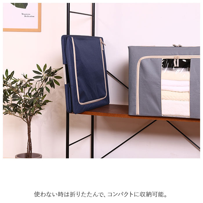 BACKYARD FAMILY「窓付 積み重ね 収納ボックス 72L 衣類収納 通販 衣装ケース 窓付き 折りたたみ式 折り畳み式」|その他|