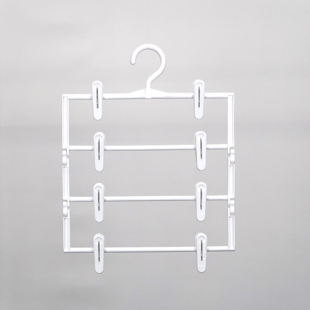 BACKYARD FAMILY「スカートハンガー 通販 クリップハンガー 4段 ズボンハンガー スラックスハンガー 衣類収納」|その他|ホワイト1