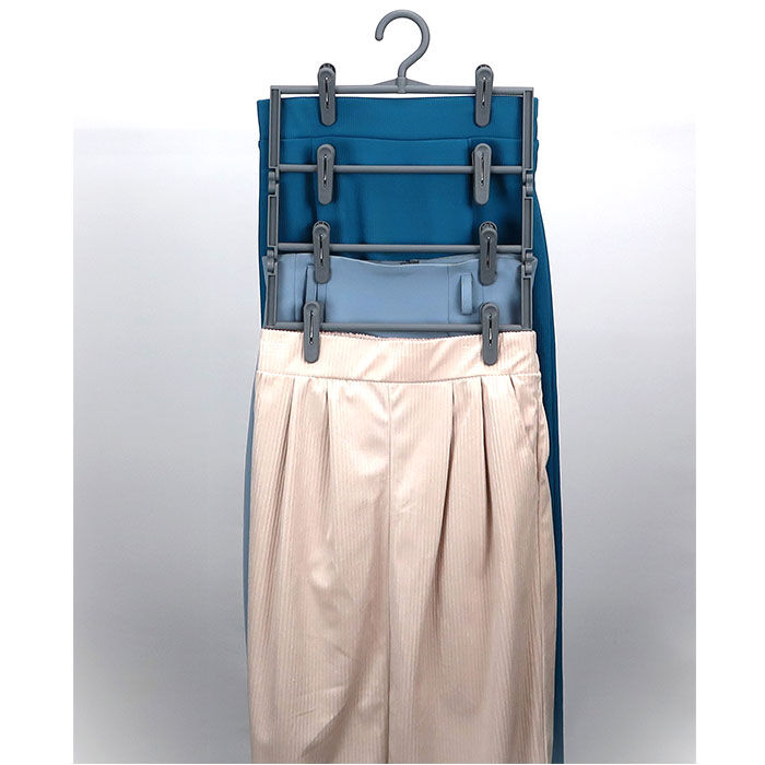 BACKYARD FAMILY「スカートハンガー 通販 クリップハンガー 4段 ズボンハンガー スラックスハンガー 衣類収納」|その他|