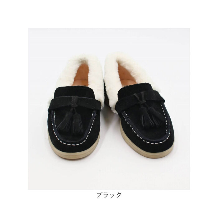 BACKYARD FAMILY「キッズ モカシン ファー 子供 靴 通販 ローファー 57072202 スリッポン 女の子 男の子」|スリッポン|