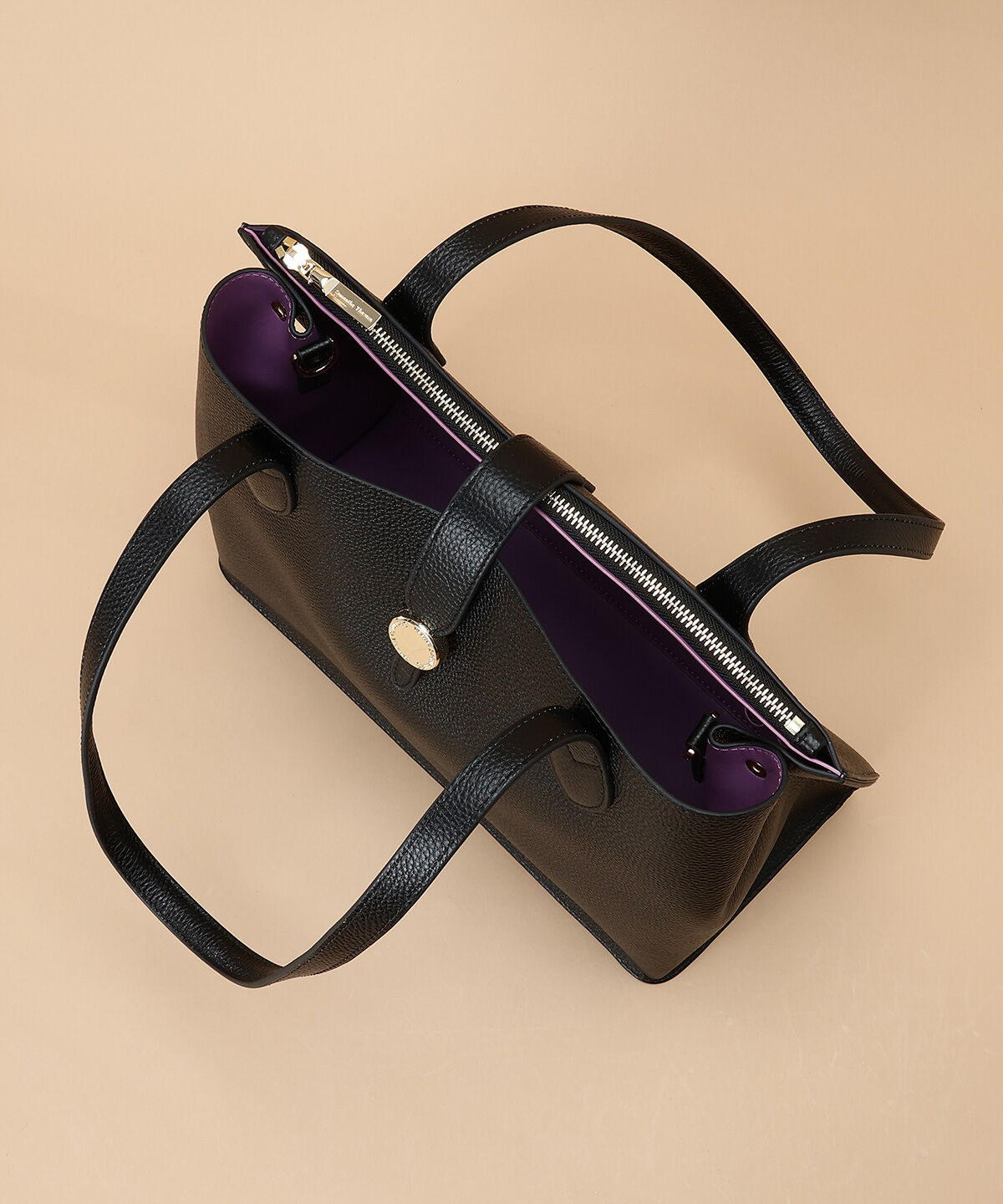 Samantha Thavasa「サークルモチーフスクエアレザートートバッグ 大サイズ」|トートバッグ|