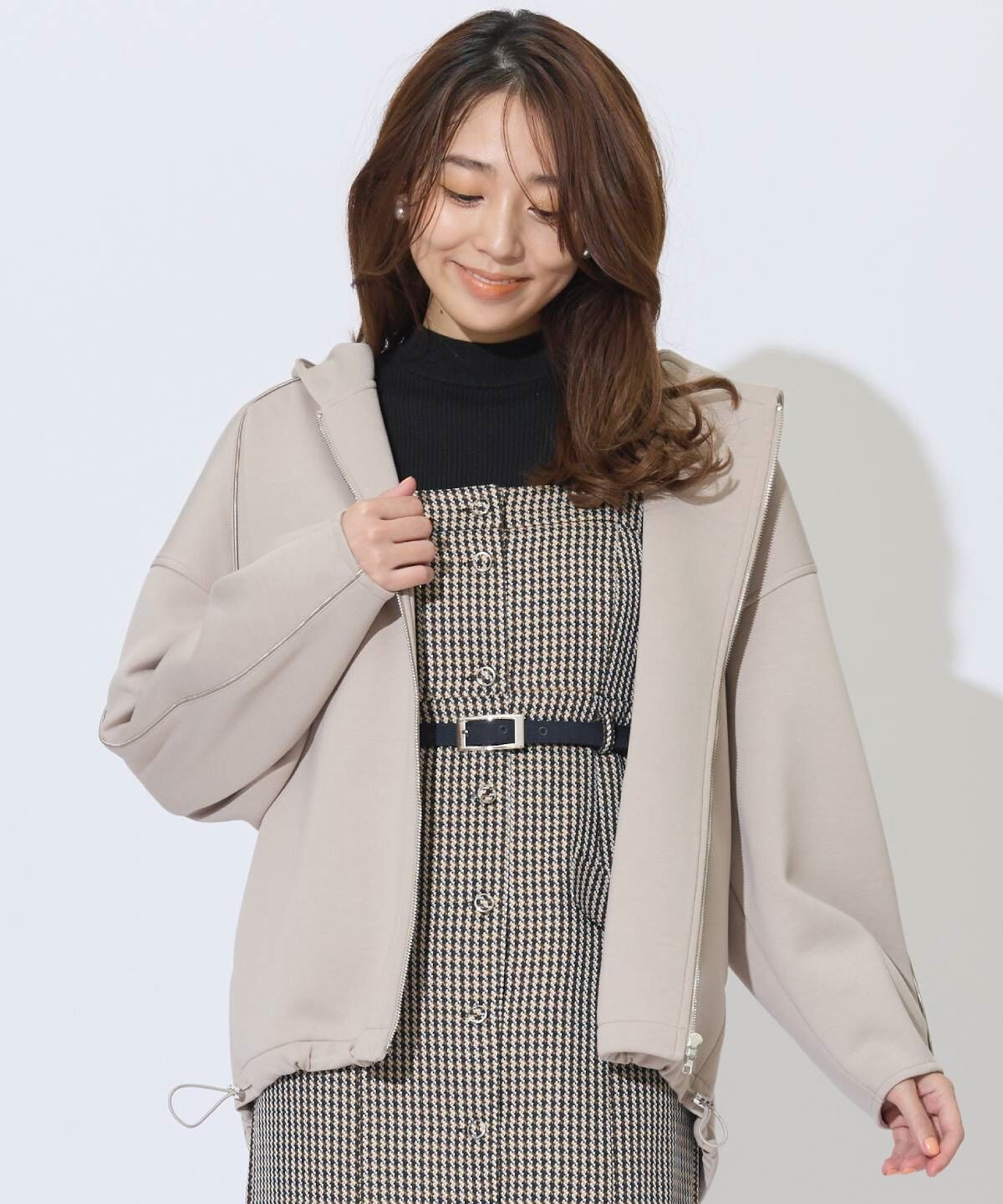 アンドクチュール「ダンボールポンチフーディーブルゾン」|ブルゾン・スタジャン|