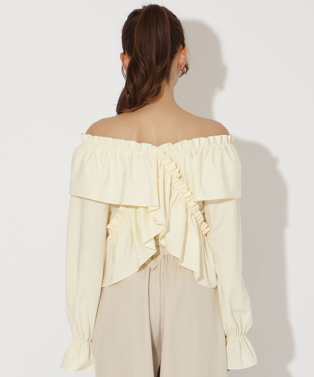 アンドクチュール「フリルクロスブラウス」|シャツ・ブラウス|