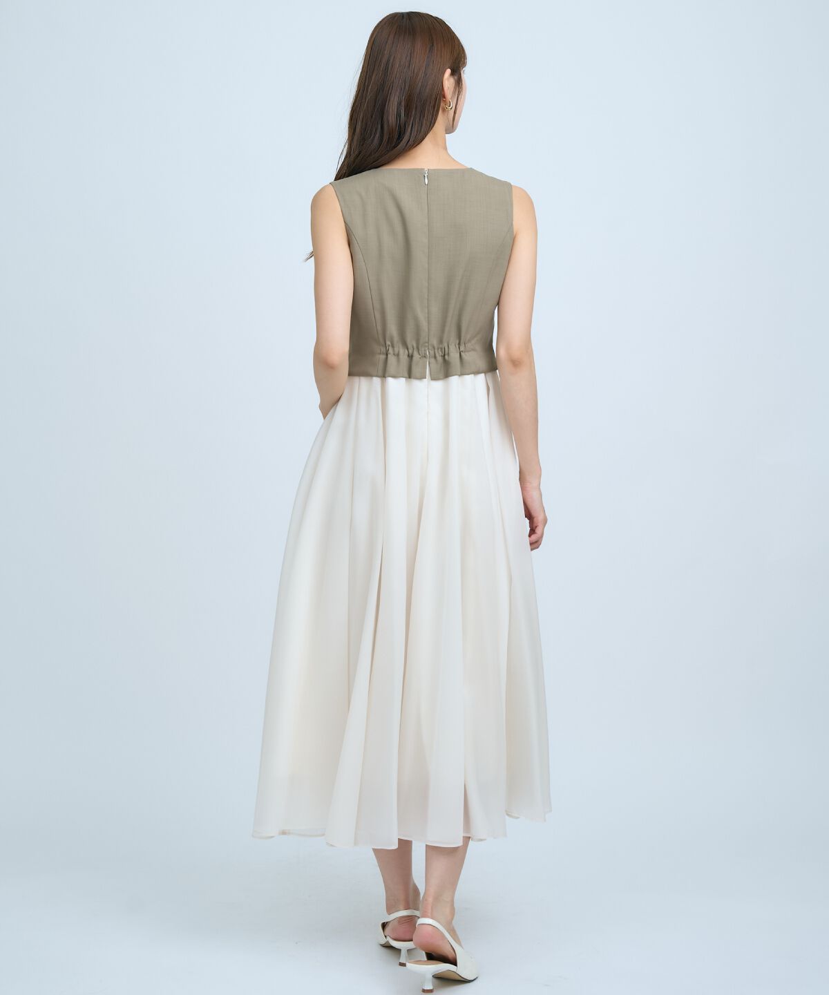 アンドクチュール「ショートジレレイヤードワンピース」|ワンピース|