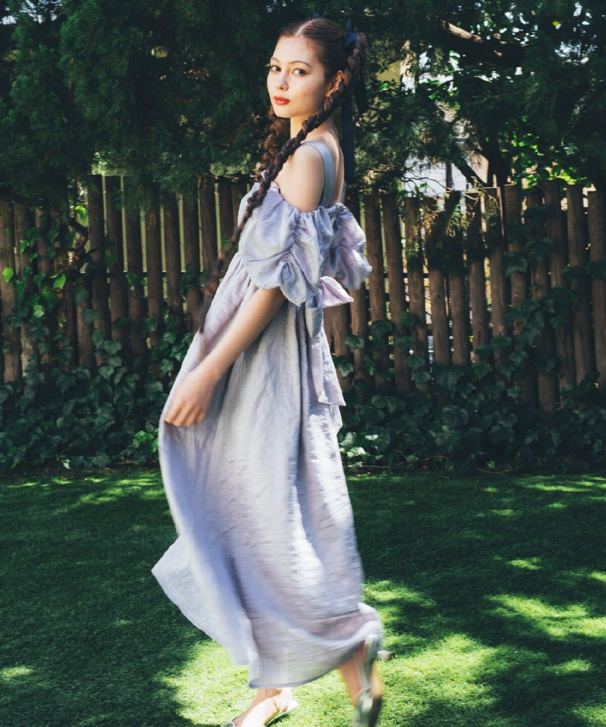 REDYAZEL「シャーリングフレアワンピース」|ワンピース|