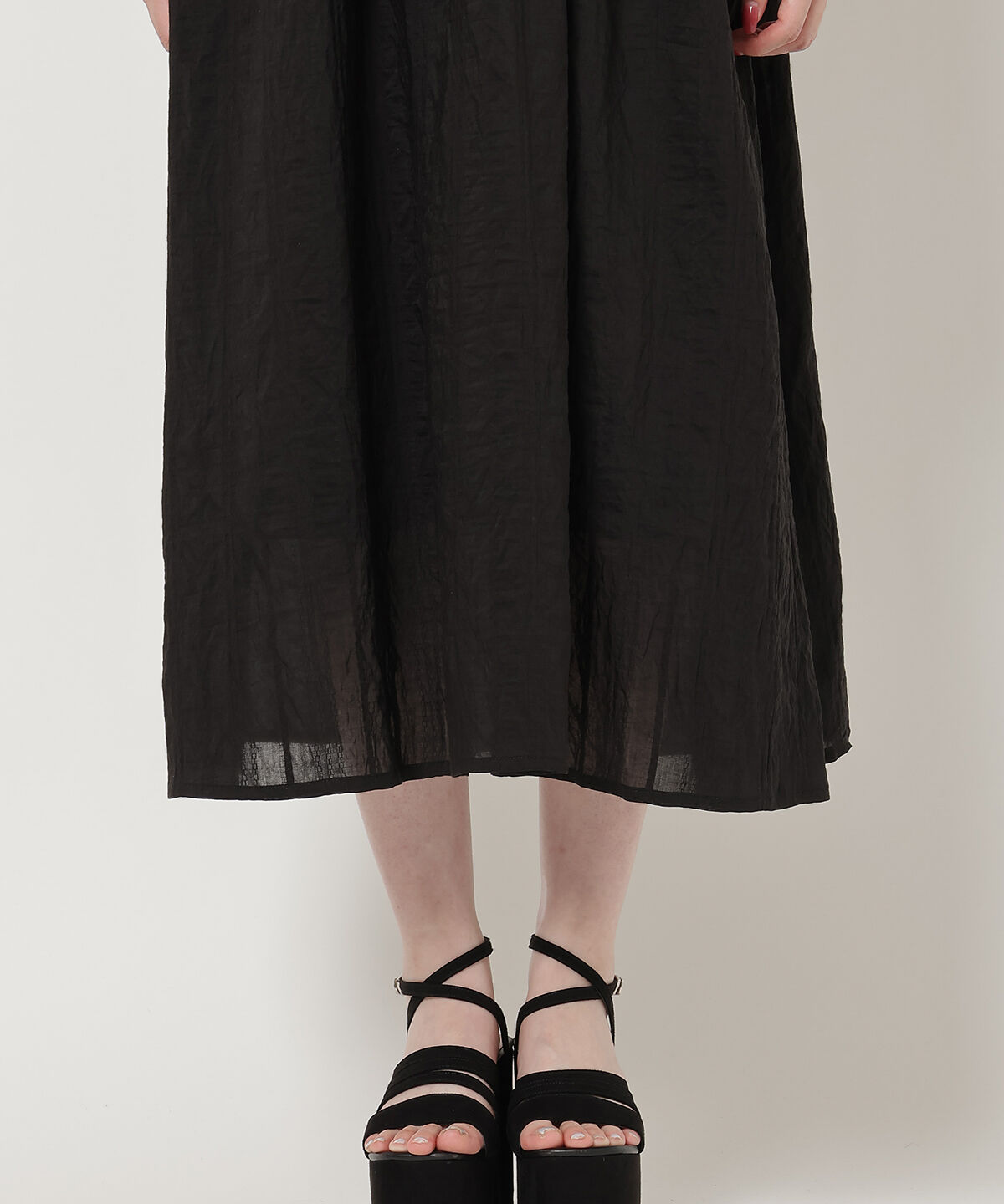 REDYAZEL「シャーリングフレアワンピース」|ワンピース|