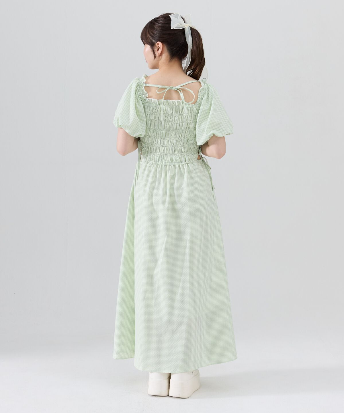 REDYAZEL「シャーリングギンガムチェックワンピース」|ワンピース|