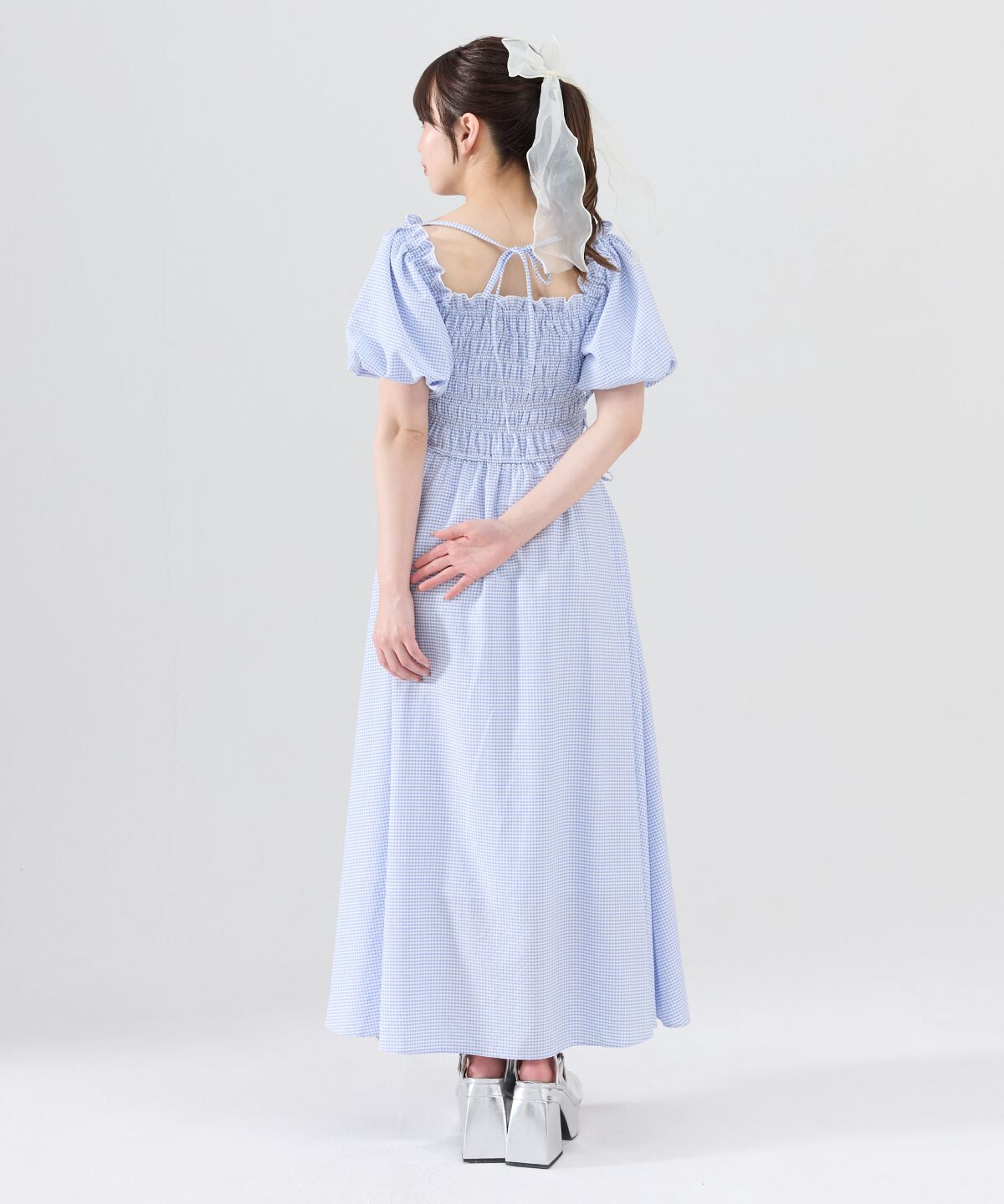 REDYAZEL「シャーリングギンガムチェックワンピース」|ワンピース|