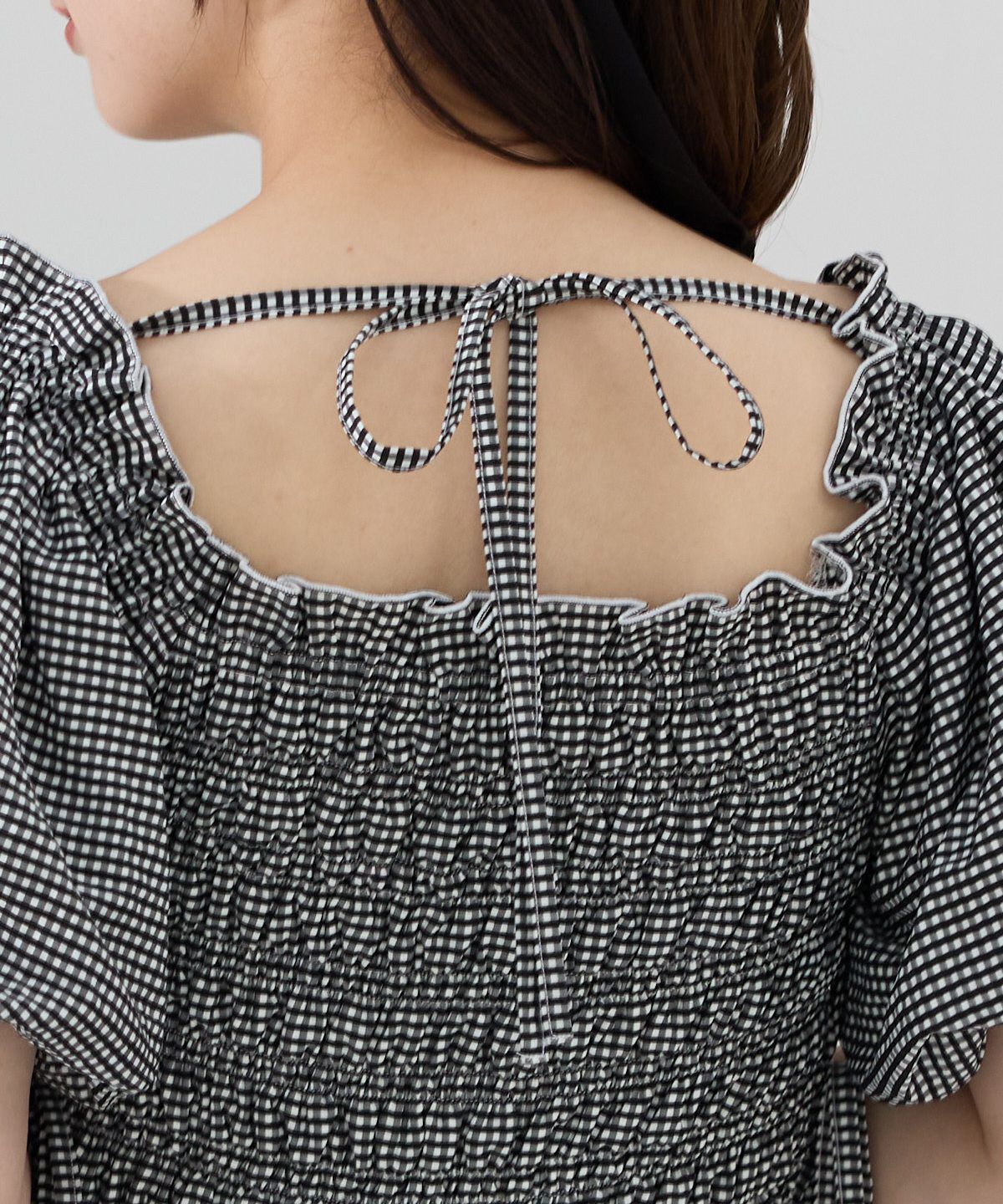 REDYAZEL「シャーリングギンガムチェックワンピース」|ワンピース|