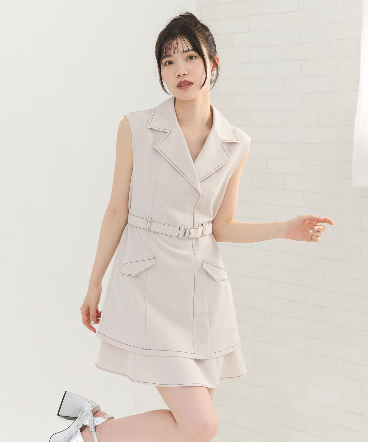 REDYAZEL「レイヤードライクミニワンピース」|ワンピース|