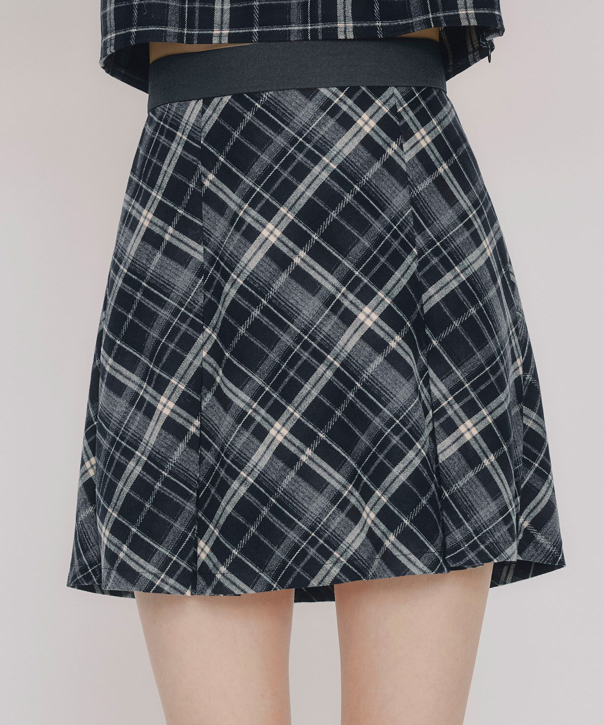 REDYAZEL「バイアスチェックショートブラウス&times;プリーツミニスカートセットアップ」|ワンピース|