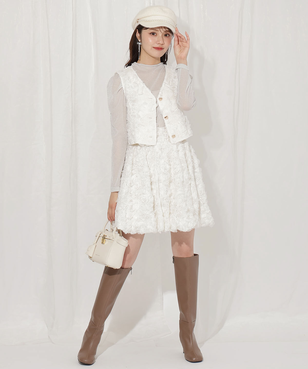 WILLSELECTION「レースバルーンスカート」|フレア|