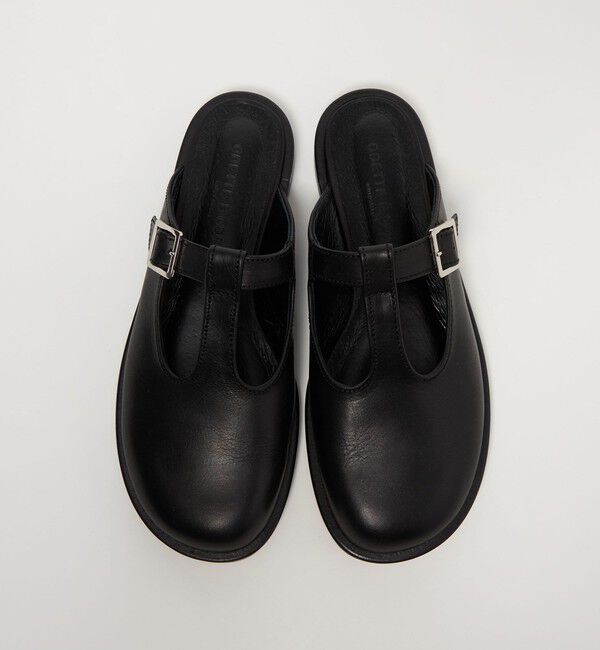 ODETTE E ODILE「オブリークTストラップミュール フラット15&uarr;」|スリッポン|