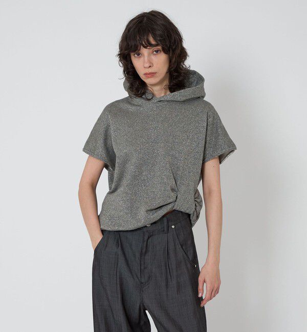 ASTRAET「＜ASTRAET＞ラメ ウラケ フーデッド ノースリーブプルオーバー」|パーカー|