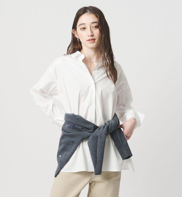 UNITED ARROWS「SOKTAS ロングシャツ」|シャツ・ブラウス|WHITE