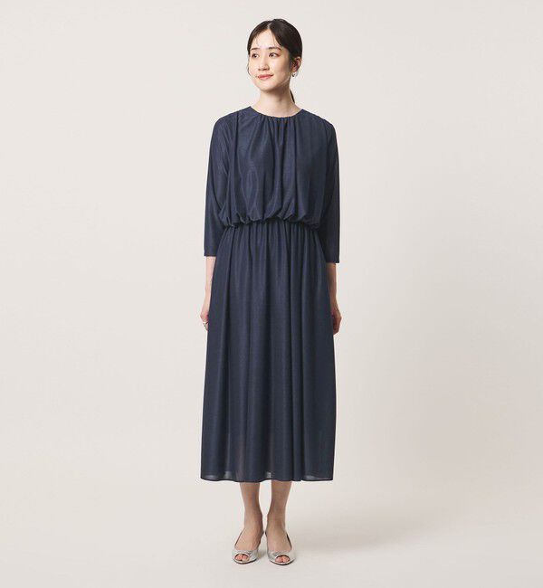 UNITED ARROWS「ギャザー ドレープ ワンピース ‐ウォッシャブル‐」|ワンピース|