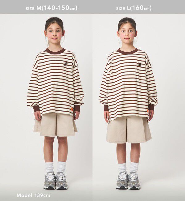 UNITED ARROWS green label relaxing「【別注】＜UNIVERSAL OVERALL＞ボーダー ロングスリーブ / キッズ  140cm-160cm」|Tシャツ・カットソー|