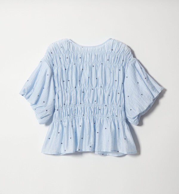 EMMEL REFINES「＜EMMEL REFINES＞EM ハートシシュウ シャーリング ブラウス」|シャツ・ブラウス|