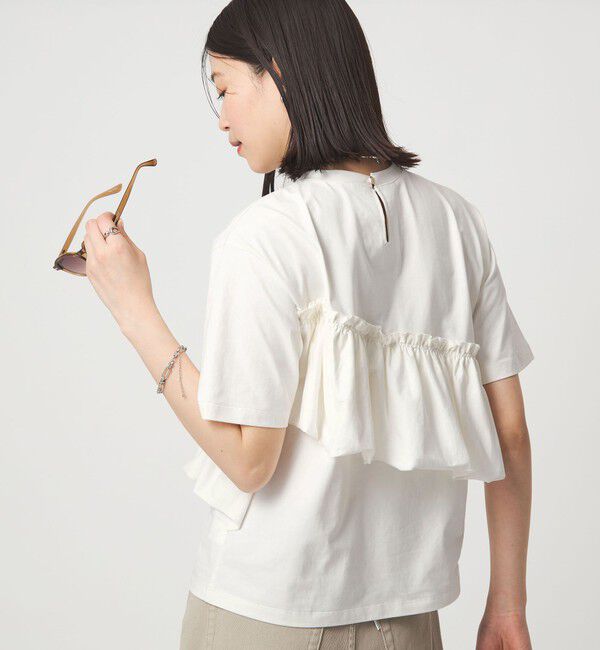 UNITED ARROWS green label relaxing「【WEB限定】＜at ease＞フリル カットソー 接触冷感 UVカット 遮熱」|Tシャツ・カットソー|