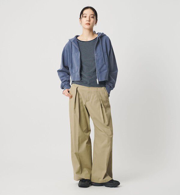 BEAUTY&YOUTH UNITED ARROWS「コットン ショートフロントジップパーカー」|カーディガン|