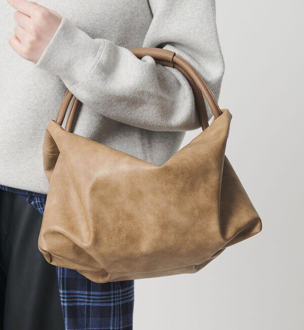 BEAUTY&YOUTH UNITED ARROWS「レザーライク コンビ タック バッグ」|ハンドバッグ|