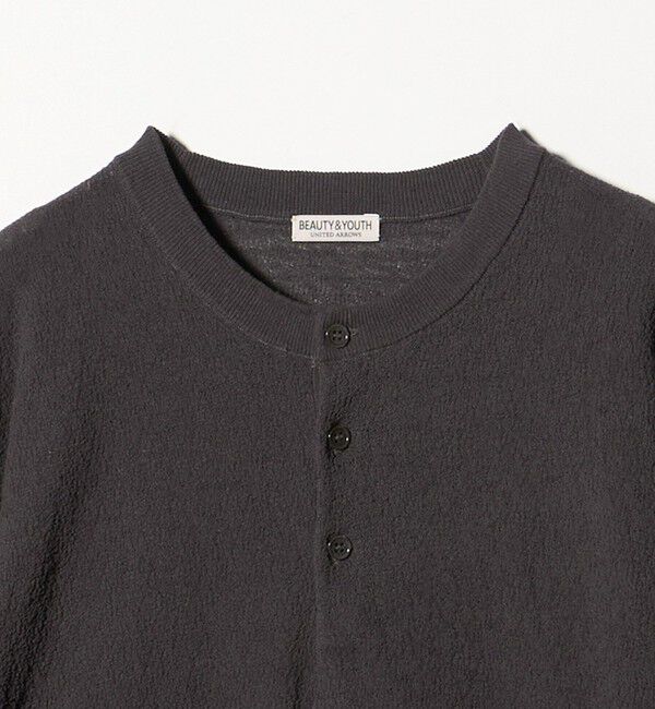 BEAUTY&YOUTH UNITED ARROWS「テクスチャード 3ボタン ヘンリーネック ニット ウォッシャブル」|ニット・セーター|