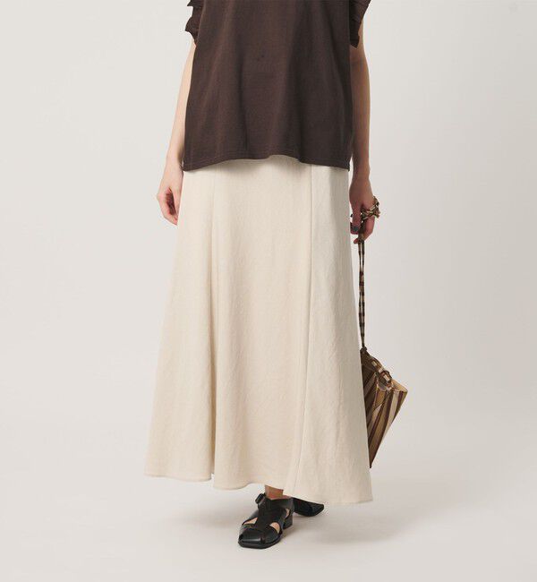 BEAUTY&YOUTH UNITED ARROWS「麻ブレンド バイアス フレアスカート ウォッシャブル」|フレア|NATURAL