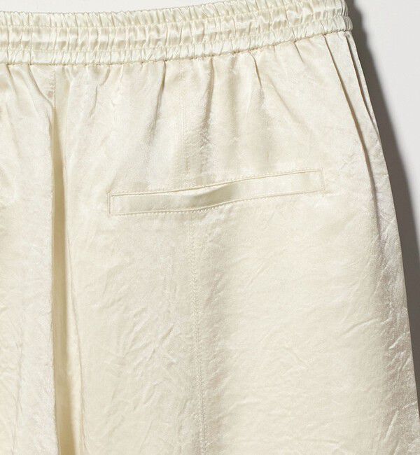 BEAUTY&YOUTH UNITED ARROWS「アセテートサテン ワイド イージーパンツ ウォッシャブル/オフホワイト」|その他|