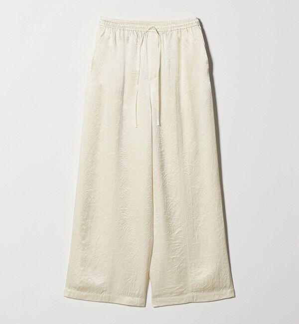 BEAUTY&YOUTH UNITED ARROWS「アセテートサテン ワイド イージーパンツ ウォッシャブル/オフホワイト」|その他|