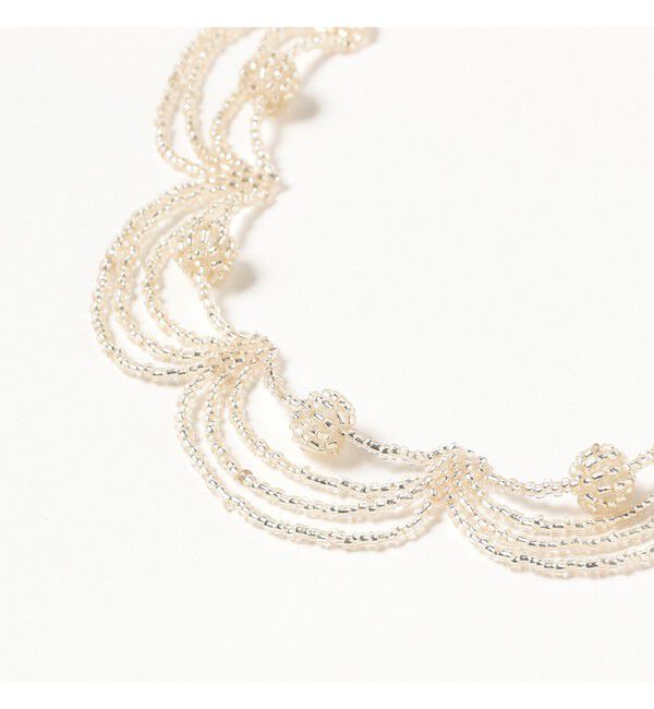 Ray BEAMS 「designsix / 別注 ハーフ フリル ビーズ ネックレス」|ネックレス|