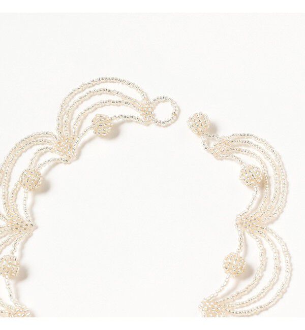 Ray BEAMS 「designsix / 別注 ハーフ フリル ビーズ ネックレス」|ネックレス|