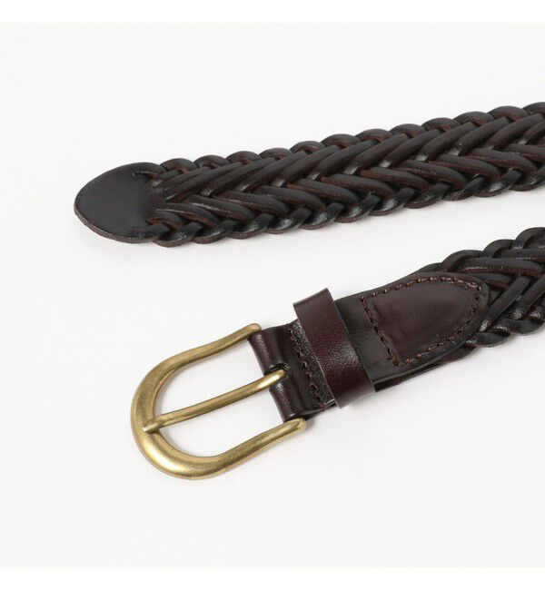 BEAMS PLUS「Leather Mesh Belt」|ベルト|